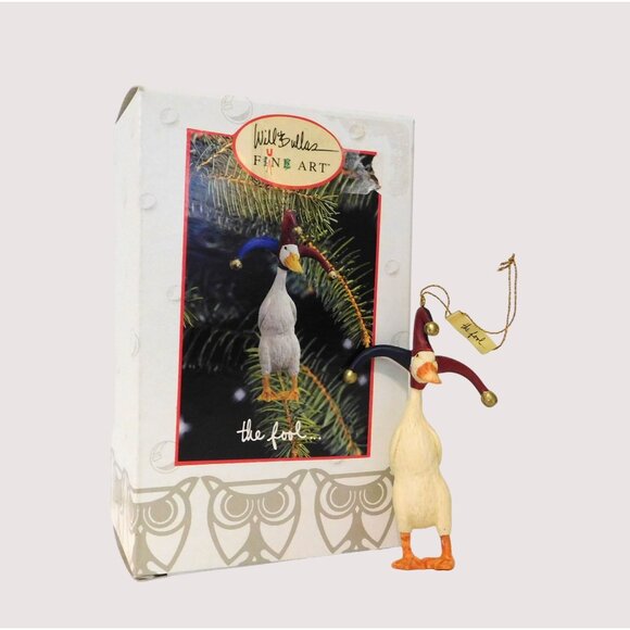 Greenwich Workshop Will Bullas Fine Art The Fool Duck Christmas Holiday Ornament - Picture 1 of 7